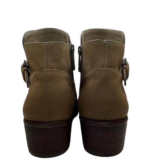 Ugg Tan Brown Suede Heeled Inner Zipper Ankle Boot 8 - Picture 8 of 12